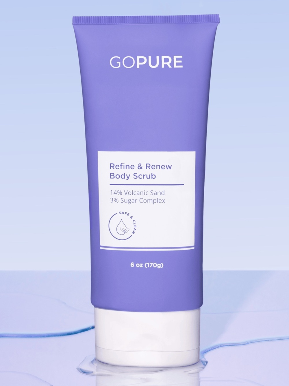 GoPure Refine & Renew Body Scrub - 14% Volcanic Sand 3% sugar Complex 6 Oz.